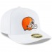 Men's Cleveland Browns New Era White Omaha Low Profile 59FIFTY Fitted Hat 3156573
